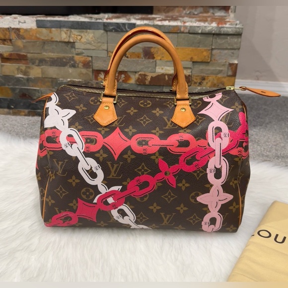 2016 Louis Vuitton Chain Flower Speedy 35 - Picture 5 of 16